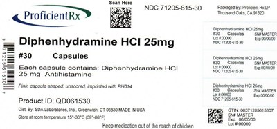 71205-615-30 - Diphenhydramine HCl label